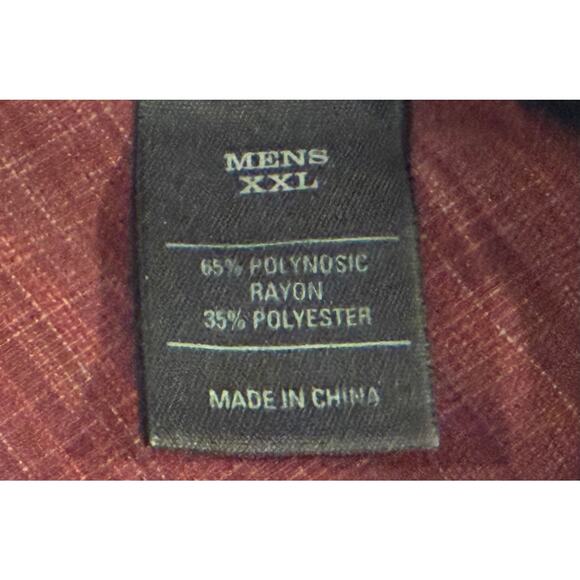 Men’s REI Button Up Shirt Size XXL Burgundy Outdoor Hiking - Picture 8 of 10